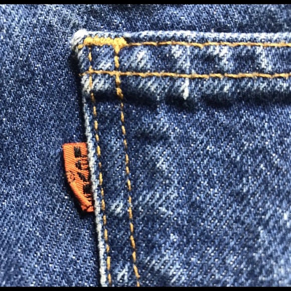 Men’s Vintage Levis Orange Tab 505 Straight Leg Medium Wash Size 42 Waist Jeans - Picture 5 of 10
